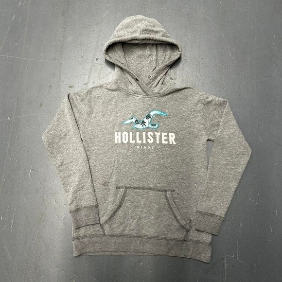 Hollister Co. Tops - Y2k women's Hollister Co. Miami grey hoodie